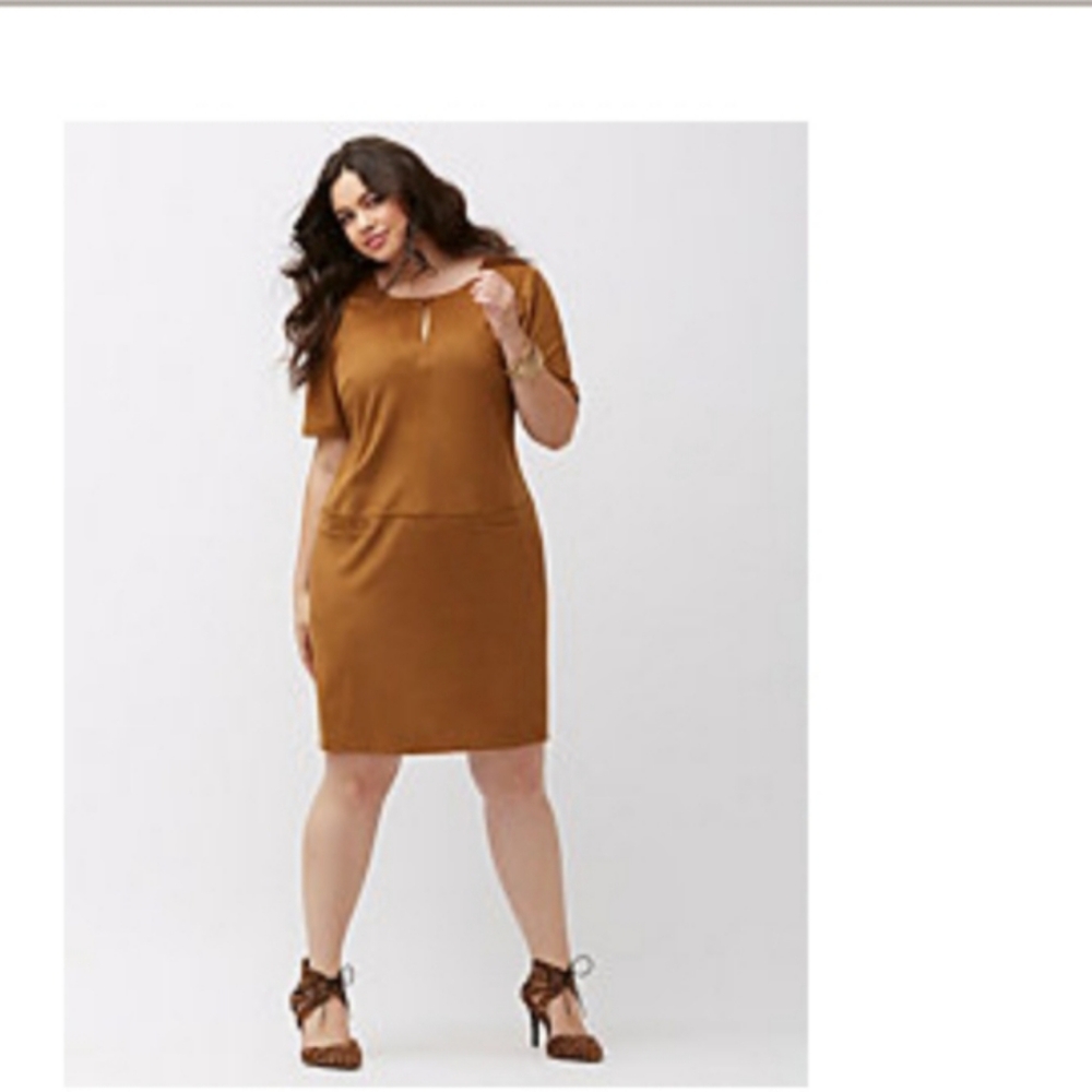 😉2/$95😉Lane bryant FAUX SUEDE SHEATH Dress